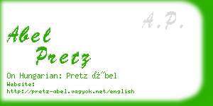 abel pretz business card